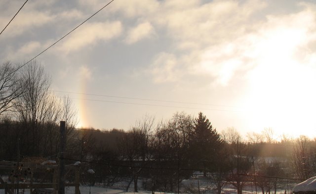 sundog to the left of the sun